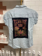 Load image into Gallery viewer, Liminal Spaces “Wild rose” short sleeve denim shirt
