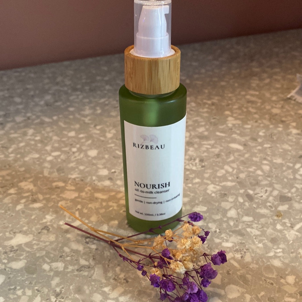 Rizbeau Nourish oil to milk cleanser