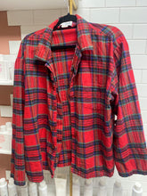 Load image into Gallery viewer, Liminal Spaces dandelion red plaid shirt
