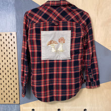 Load image into Gallery viewer, Liminal Spaces Amanita mushroom plaid button down
